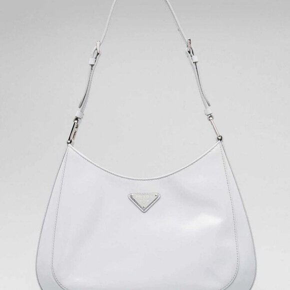 Prada Light Blue Brushed Leather Cleo Hobo Bag - Picture 2 of 11